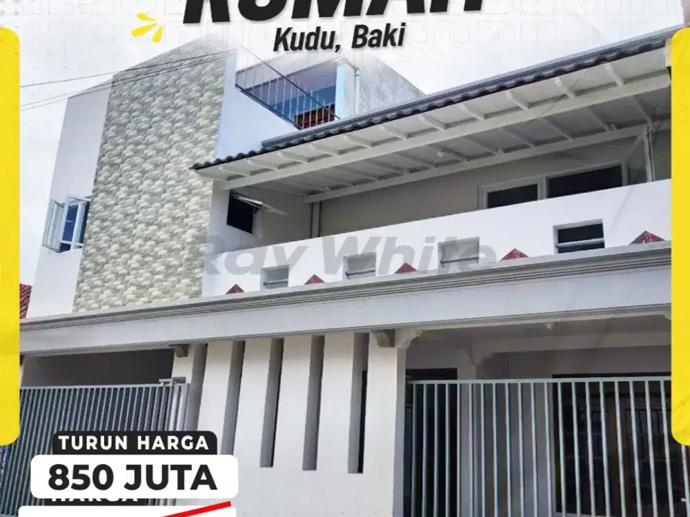 Rumah 3lantai 3Kamar Siap huni dekat RS Dr Oen Solo baru Sukoharjo