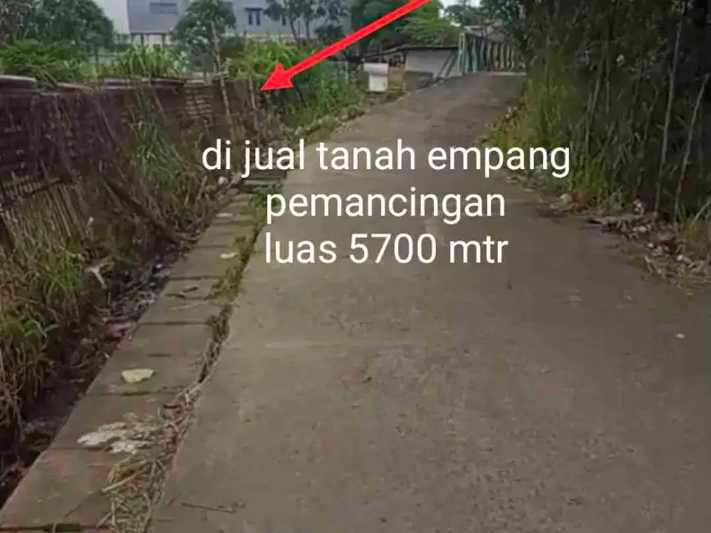 di jual murah tanah empang akses jalan gede