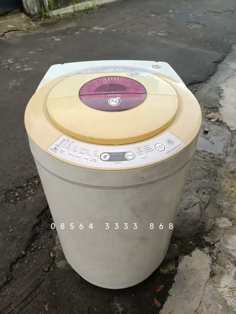 Mesin cuci Sharp top loading 8,5 kg bekas normal bs tukar tambah