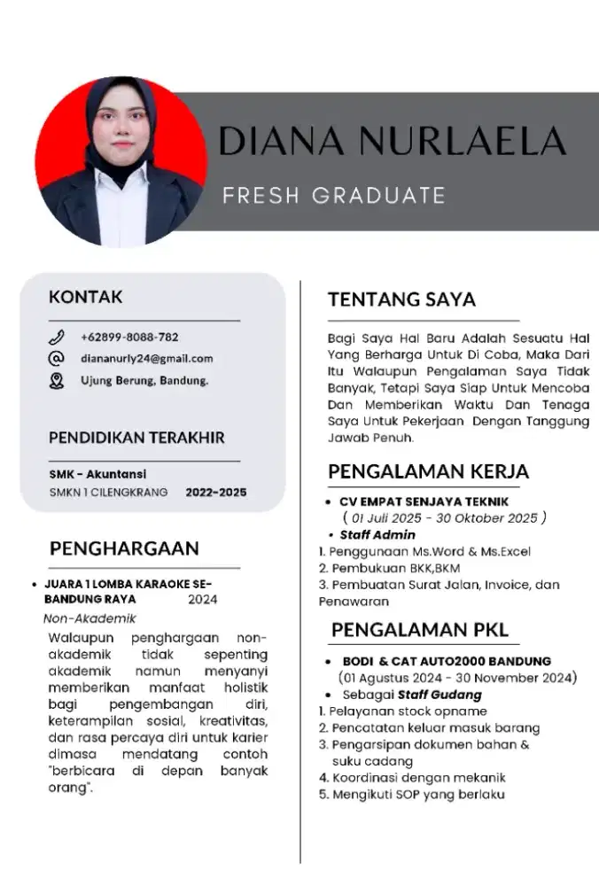 Info loker bandung timur