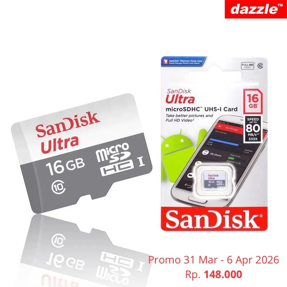 MicroSD Sandisk 16gb Class 10 NA