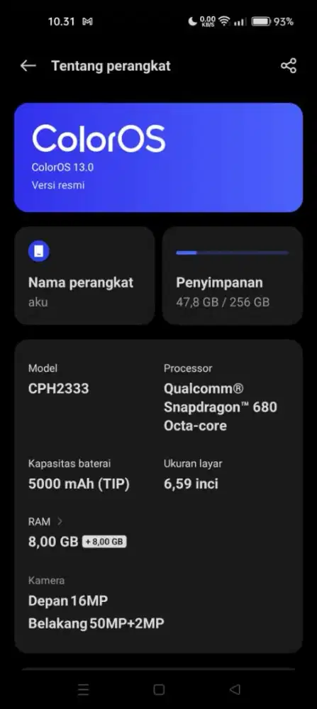 Oppo a96 8+8 / 256