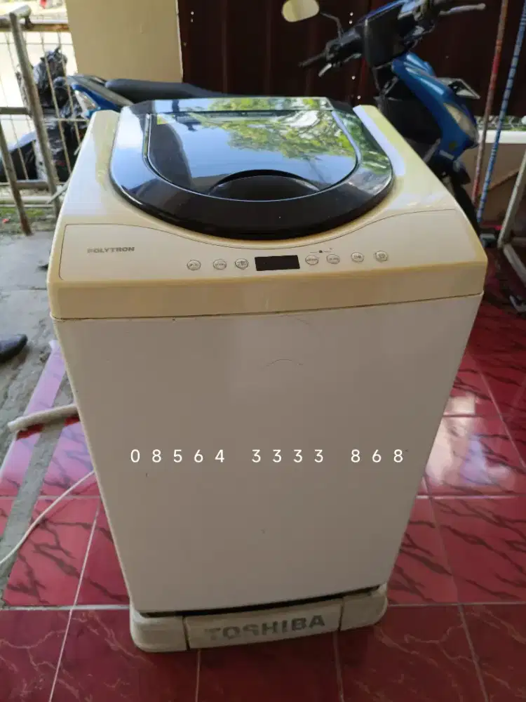 Mesin cuci top loading polytron 8,5 kg bekas normal bs tukar tambah