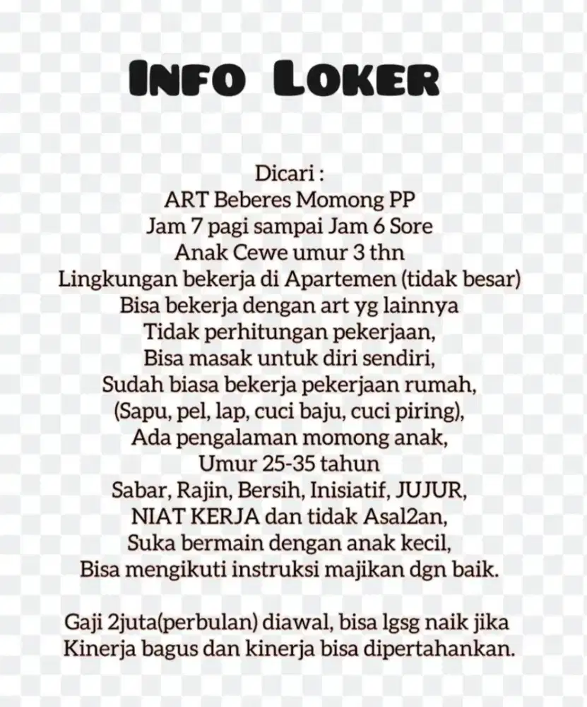 ART beberes momong PP