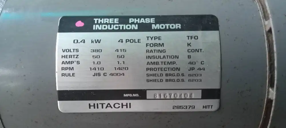 Motor Dinamo bekas AC split dact