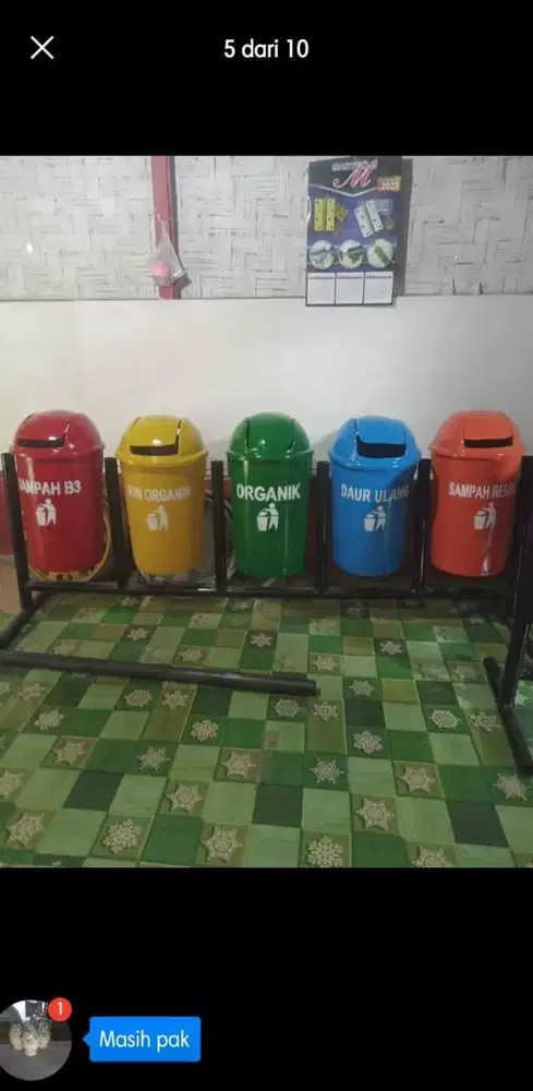 Tong sampah organik dan non organik (bs antr skitr  medan)