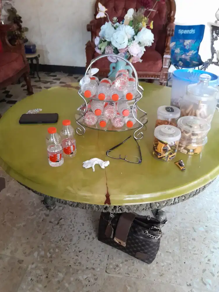 Jual meja tamu dr bahan onix uk besar