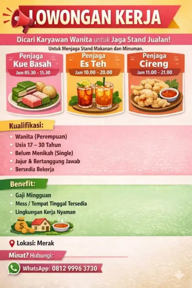 info loker toko kue basah