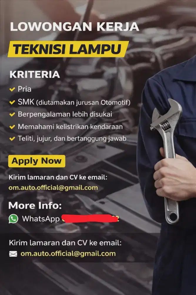 Teknisi Lampu Variasi Otomotif