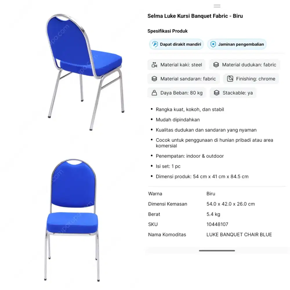 Kursi outdoor Selma LUKE