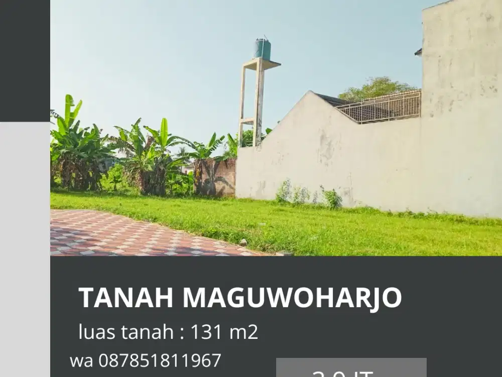 Tanah Maguwoharjo 3 menit dari  UNRIYO kampus 2