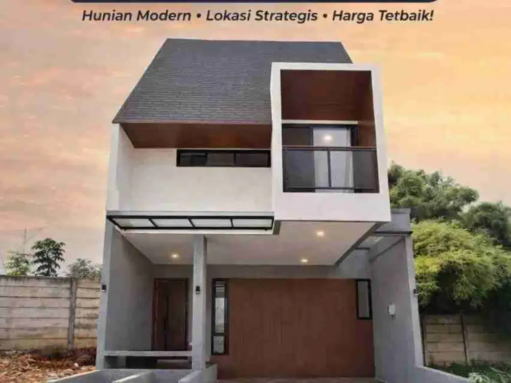 Rumah 2 lantai model Tropis Modern dekat ke stasiun rawa buntu tangerang Selatan