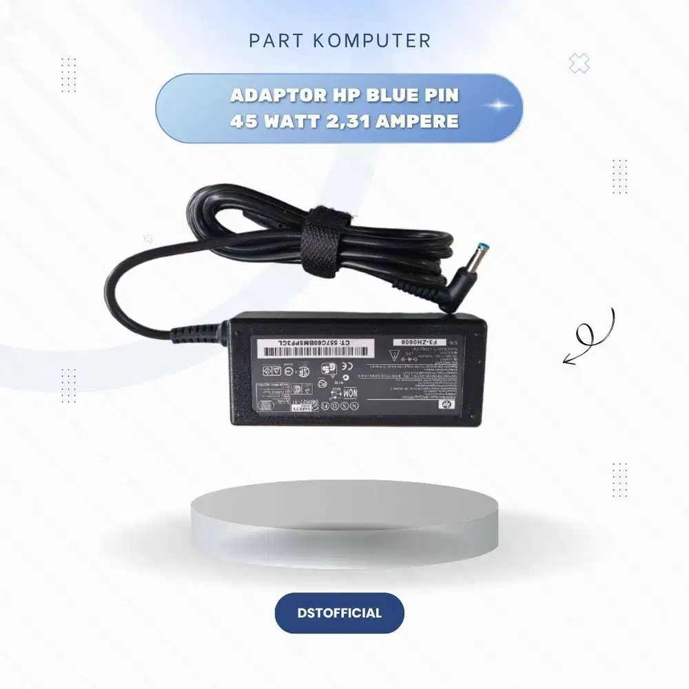 Adaptor HP Blue Pin 45 Watt 2,31 Ampere