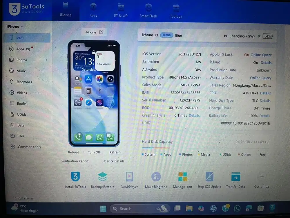iPhone 13 128gb Terdaftar Beacukai
