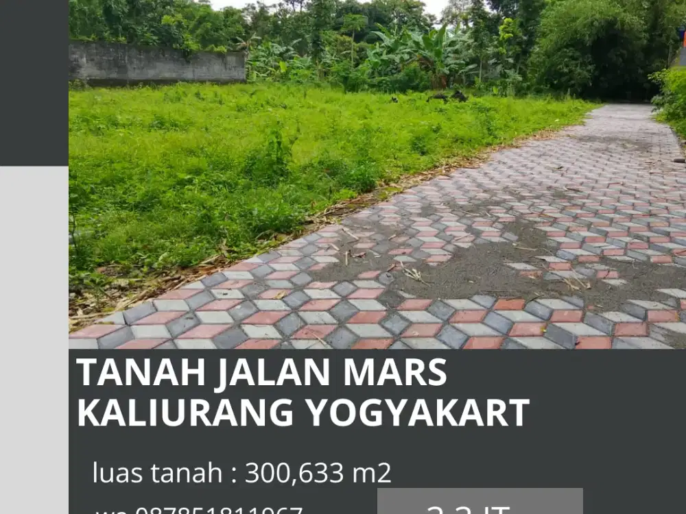 Tanah Jogja Kost Area Kampus UII Kaliurang SHM Pekarangan