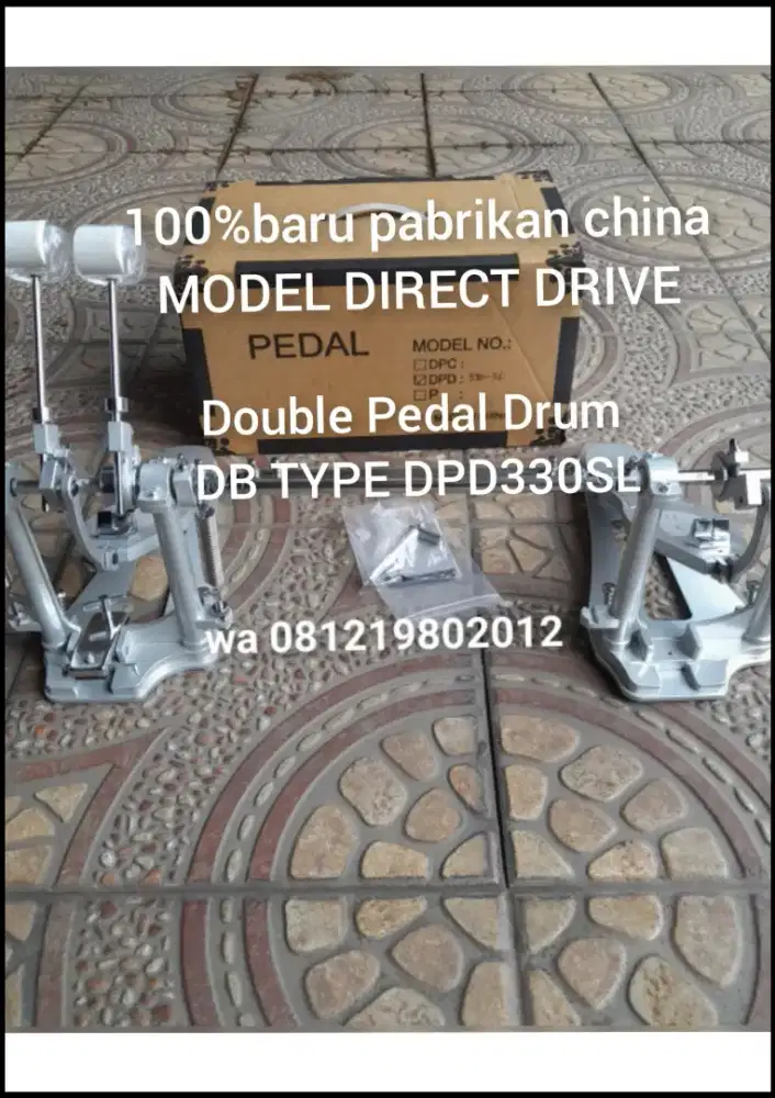 100%br TERMURAH DIRECT DRIVE DOUBLE PEDAL DRUM DB DPD330SL