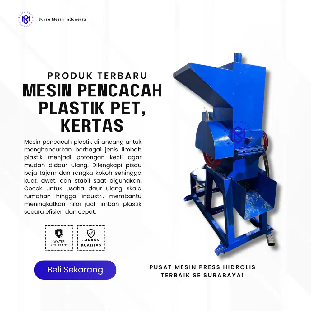 MESIN PENCACAH PLASTIK, BOTOL