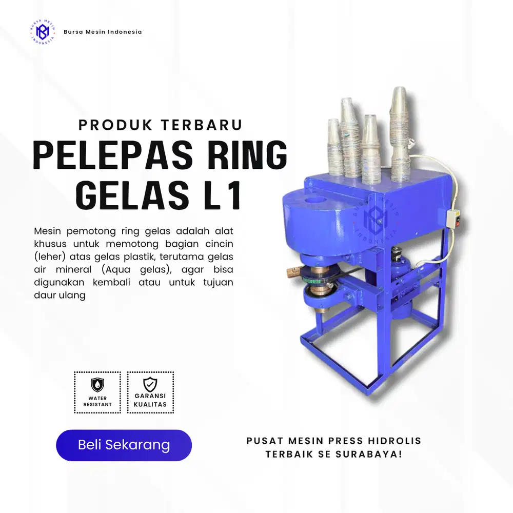 MESIN PELEPAS RING GELAS LUBANG 1