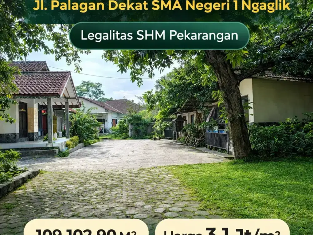 Tanah Pekarangan Jl. Palagan km 11, Lingkungan Perumahan & Pemukiman, udara sejuk asri lingkungan Nasionalis
