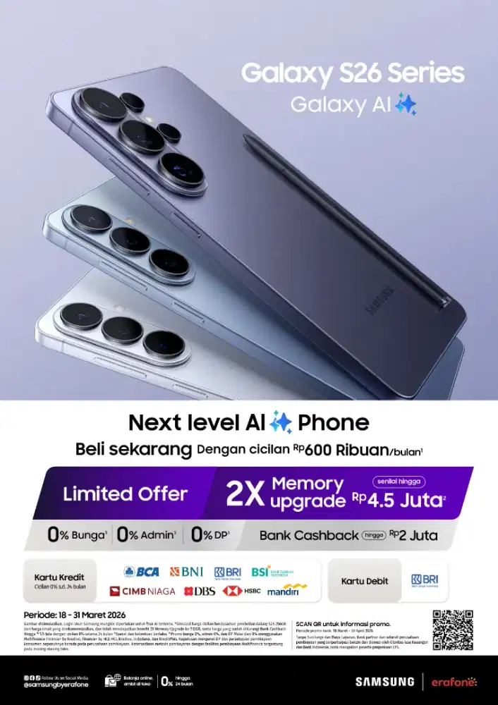 GALAXY S26 ULTRA , GRATIS GALAXY BUDS 3FE , BISA TUKAR TAMBAH