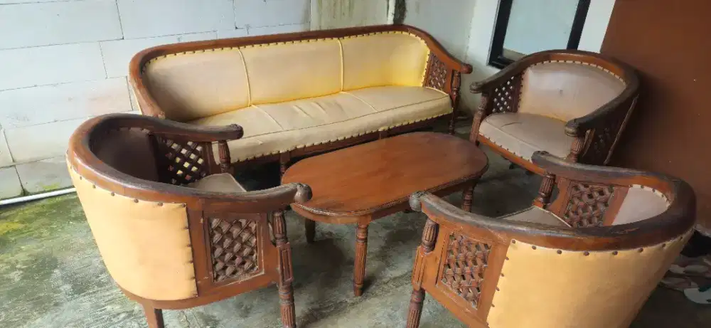 KURSI SATU SET KAYU JATI