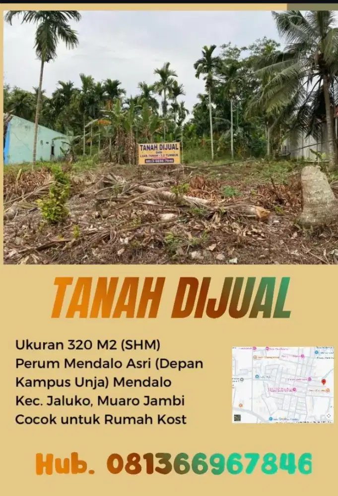 Dijual tanah strategis untuk kost