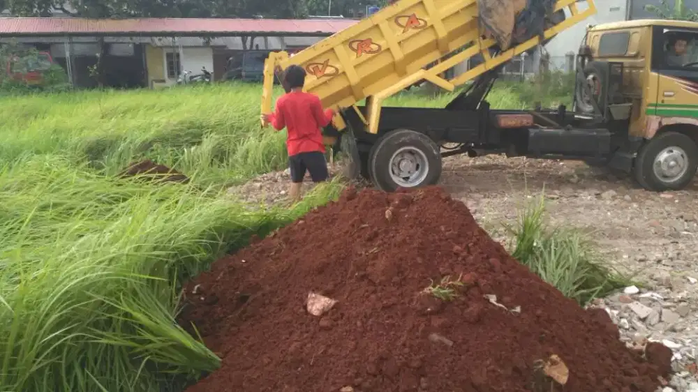 Land clearing cut and fill pengurugan tanah merah tanah campur