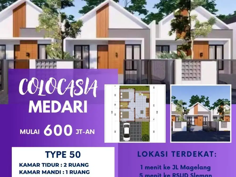 Cuma 1 Menit Ke Jl. Magelang! Rumah Modern Siap KPR
