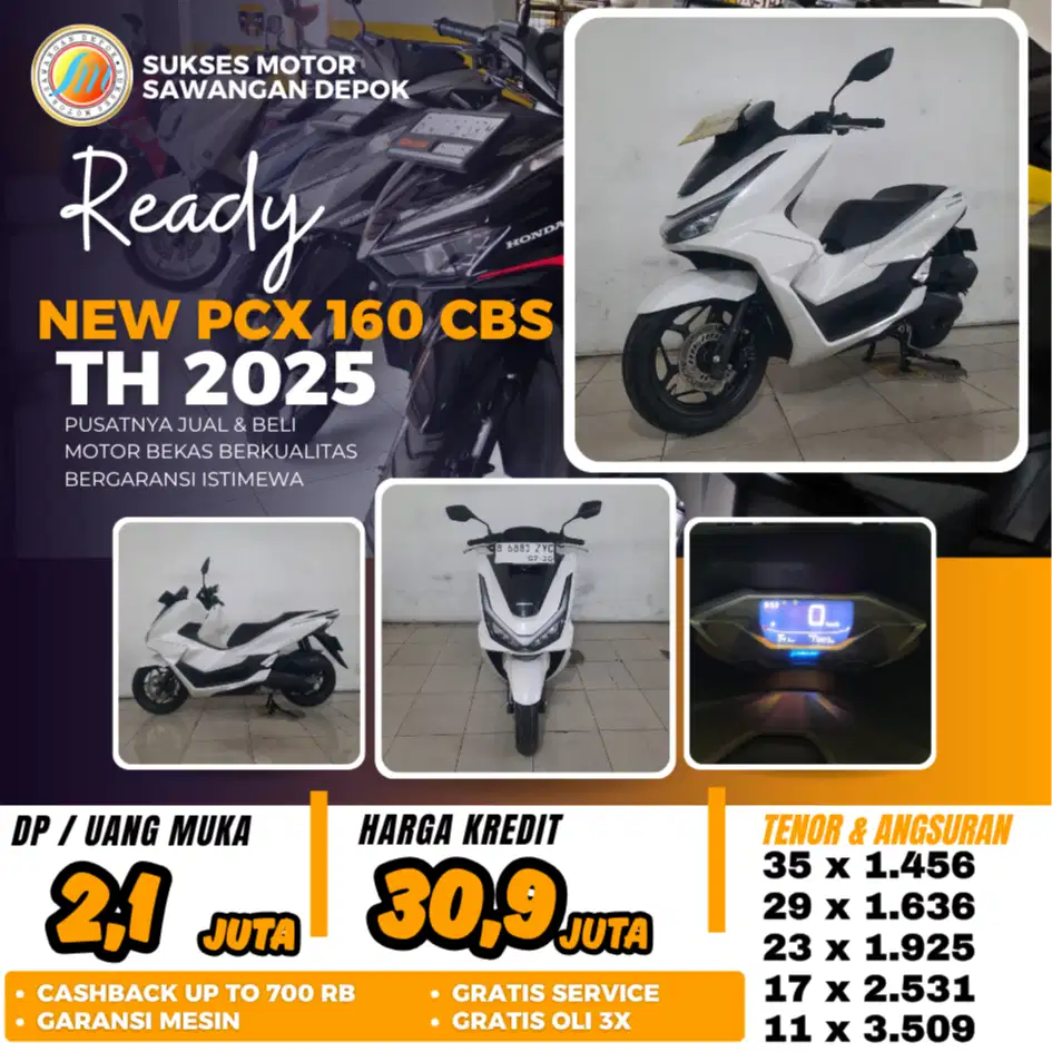 PCX 160 NEW TH 2025 UNIT MULUS ISTIMEWA BISA KREDIT DI SUKSES MOTOR