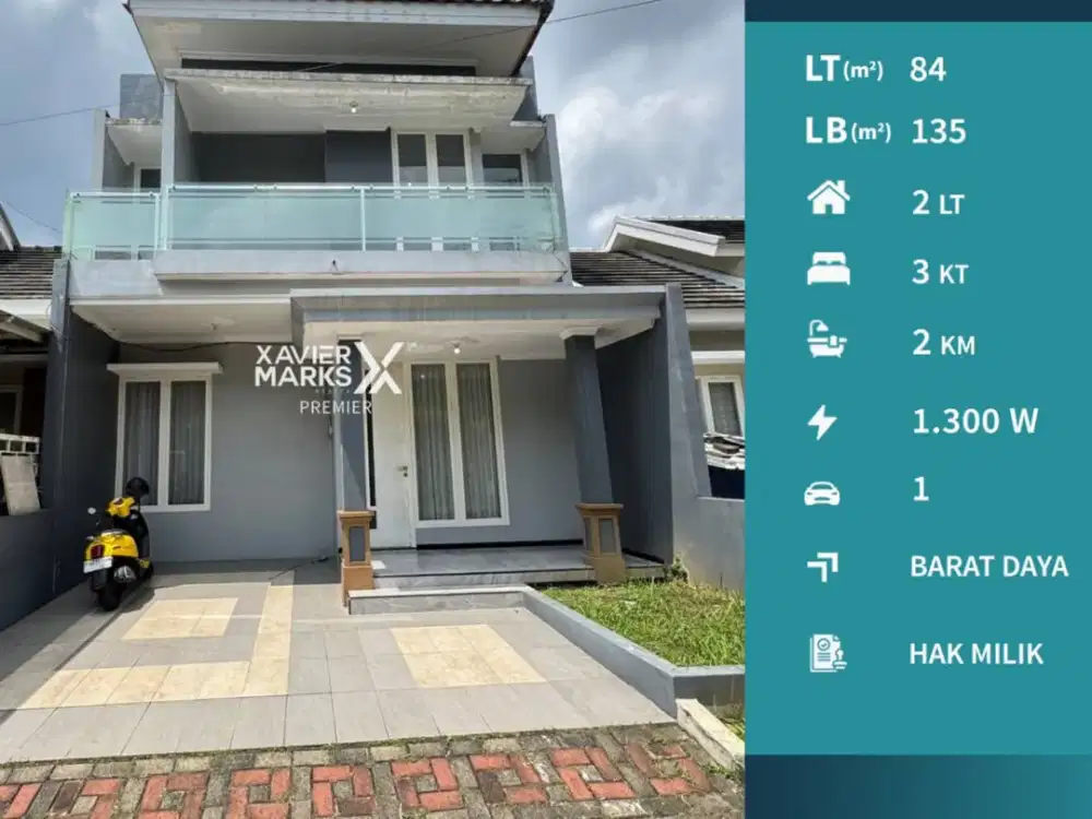 Dijual Rumah 2 Lantai Dekat UB di Kalila Residence Malang