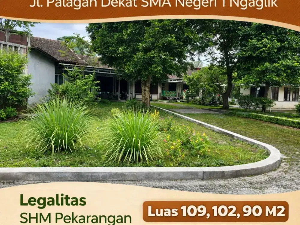 Tanah Pekarangan Jl. Palagan km 11, Lingkungan Perumahan & Pemukiman, udara sejuk asri lingkungan Nasionalis