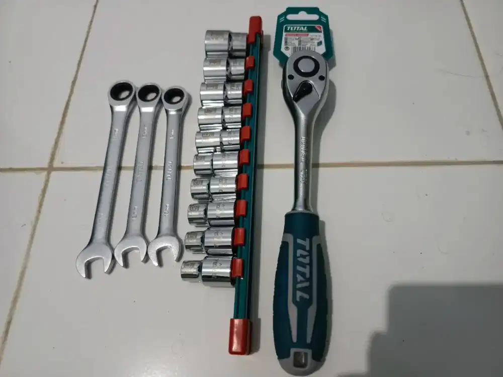 Kunci ratchet set 1/2 inch & pas ring 12, 13 & 14 TOTAL