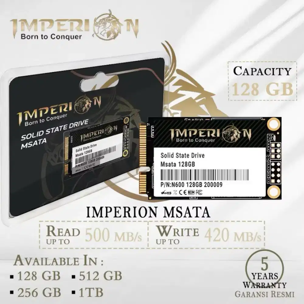Jual SSD MSATA IMPERION 128 GB masih new dan di bungkus