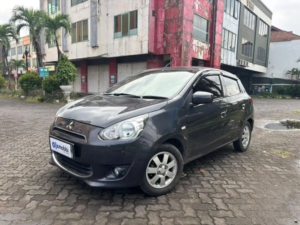 DP MURAH - Mitsubishi Mirage 1.2 Exceed Bensin AT 2013 Abu-Abu