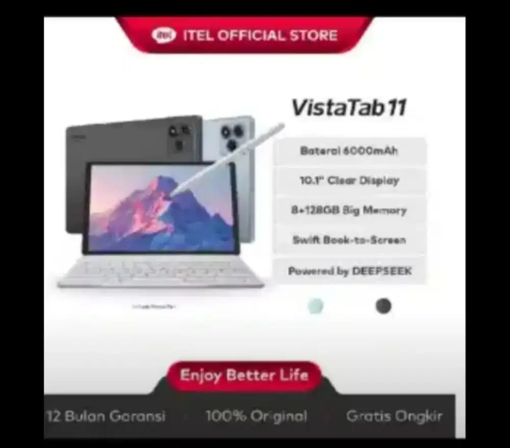 ITEL VISTA TAB 11 FREE KEYBOARD+PEN KAS&KREDIT BARU RESMI