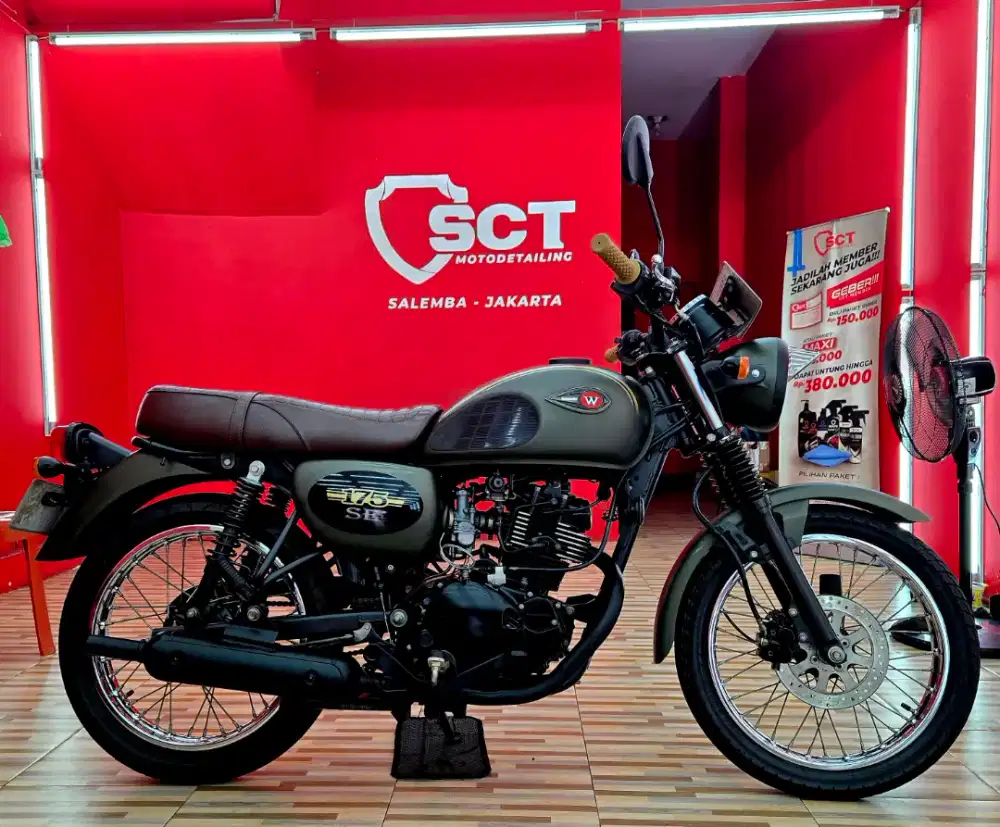 JualCpt90%LikeNew KAWASAKI W175 2022 SE GREEN ARMY