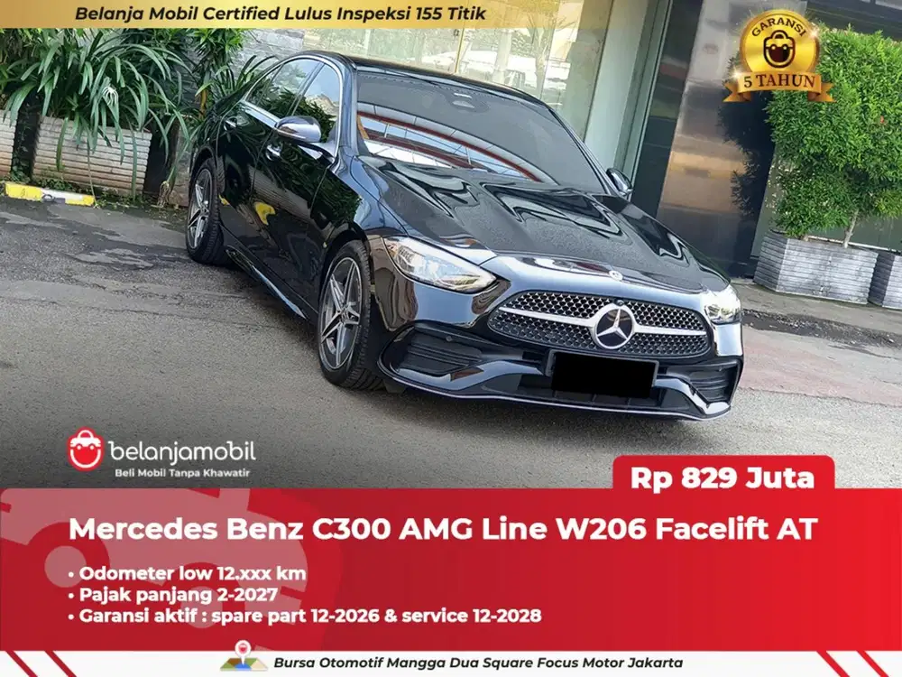 LOW KM !! MERCEDES BENZ MERCY C300 AMG LINE 2023 / 2024 HITAM