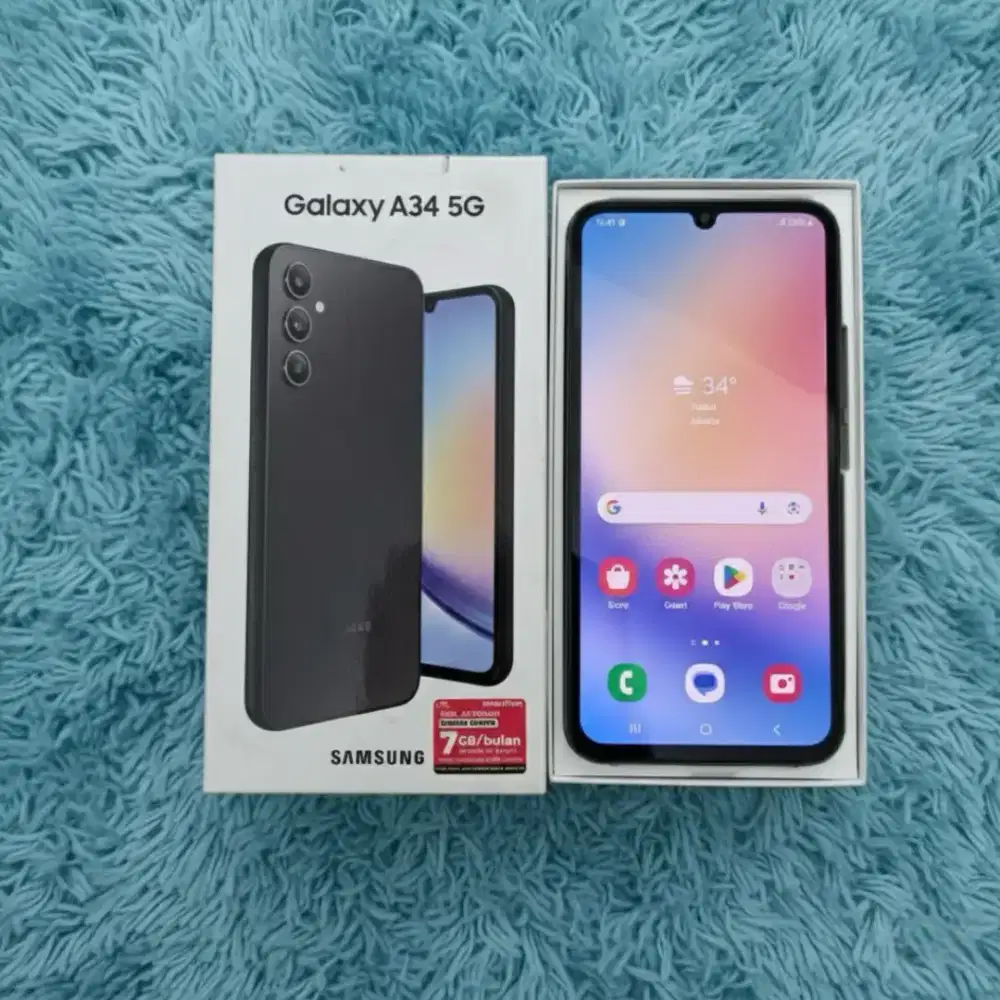 Samsung galaxy a34 5G 8/256 resmi sein mulus fullset