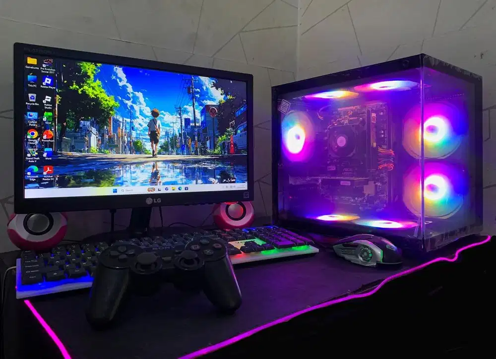 komputer pc gaming dan editing fullset