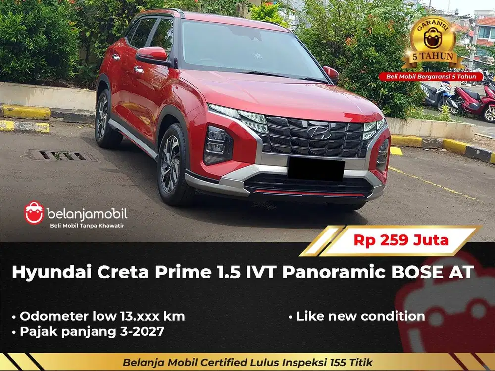 [ LOW KM 13RB ] Hyundai Creta Prime 1.5 IVT Panoramic BOSE 2022/2023