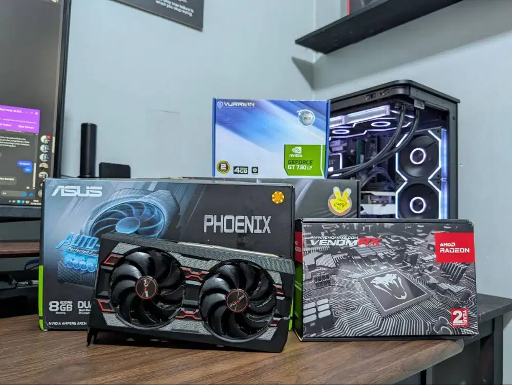 GPU RTX 3050 / RX 5600 XT / RX 580 / GT 730 / GT 1030