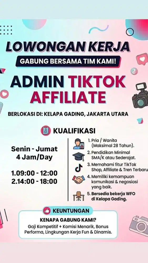 Lowongan Admin Affiliate