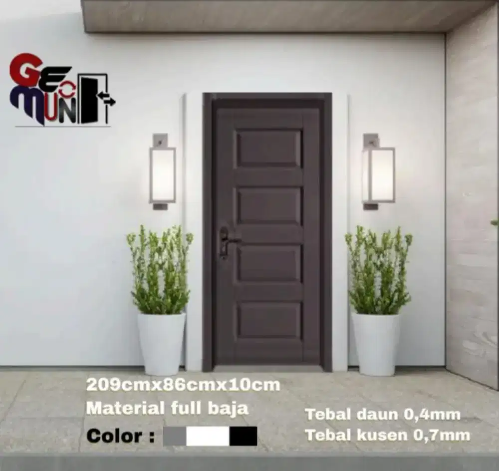Pintu Baja Elegan Ukuran 209x86cm – Solusi Aman & Cantik!