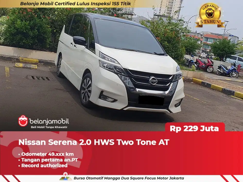GARANSI 5TH !! NISSAN SERENA HWS 2019 / 2020 PUTIH