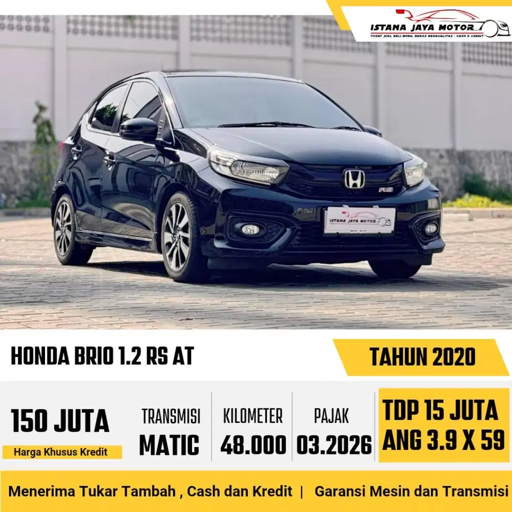 LOW KM Honda Brio 1.2 RS Automatic 2020 Hitam