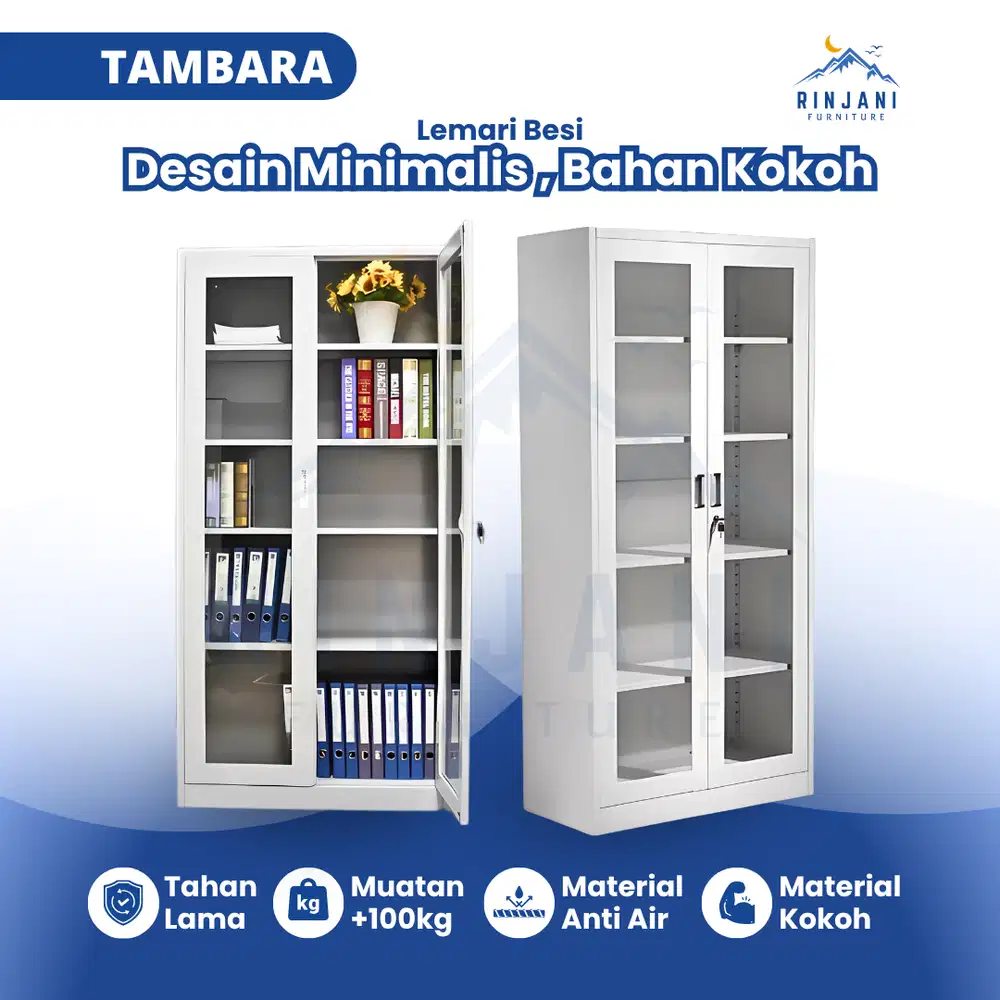 Lemari Dokumen Besi TAMBARA  – Lemari Besi Kaca | Lemari Arsip Besi