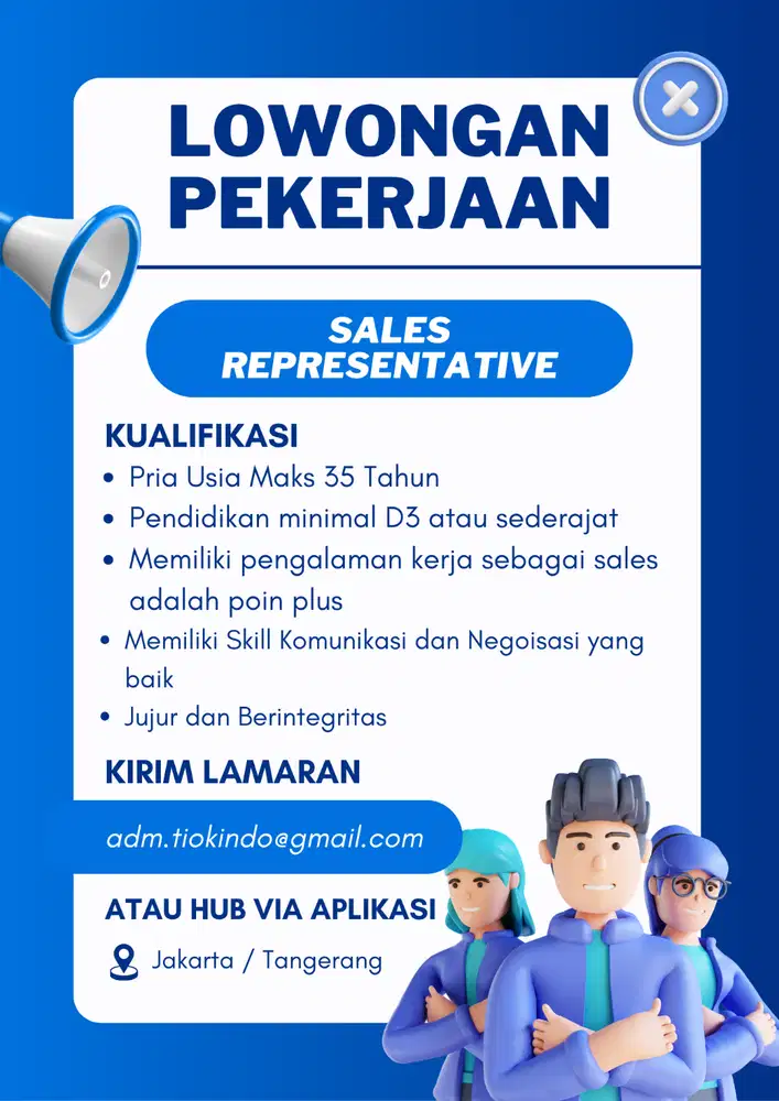 Dibutuhkan Segera Lowongan Pekerjaan Posisi Sales Bidang Elektrik