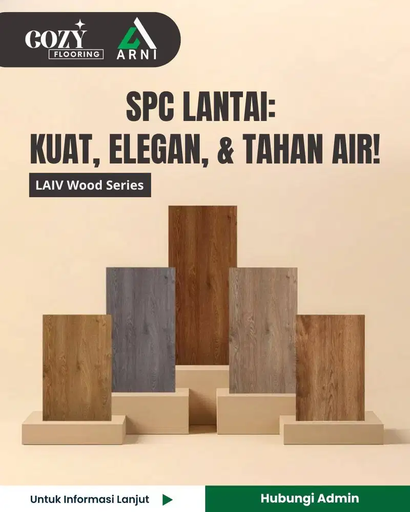 SPC Laiv wood Series tebal 4mm + 1,5mm IXPE / SPC Lantai klik