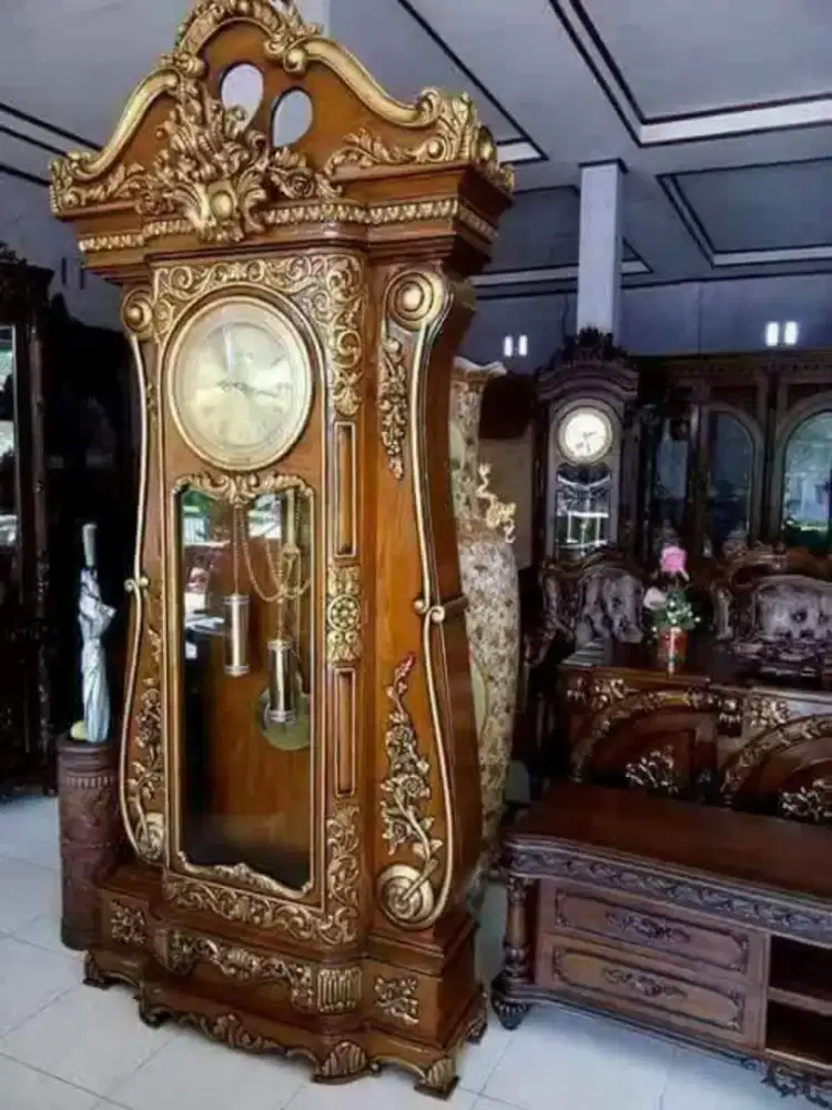 Jam kayu jati asli