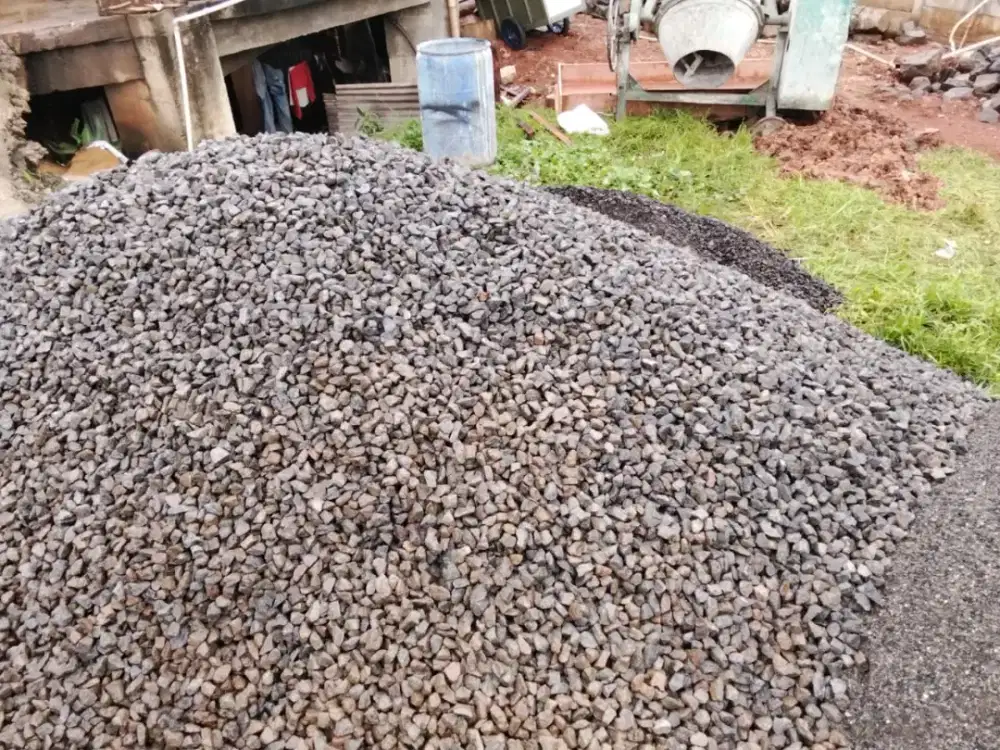 Pasir cilegon batu split makadam std pasir urug limestone